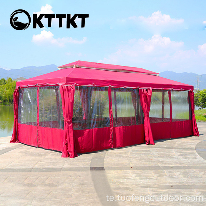 అవుట్డోర్ క్యాంపింగ్ రోమన్ మంగోలియన్ విశాలమైన పెర్గోలా